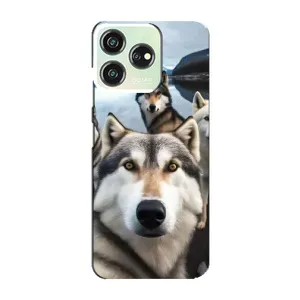 Чохол з Хаскі ZTE Blade V50 Design - (AlphaPrint) (Селфі Хаскі)