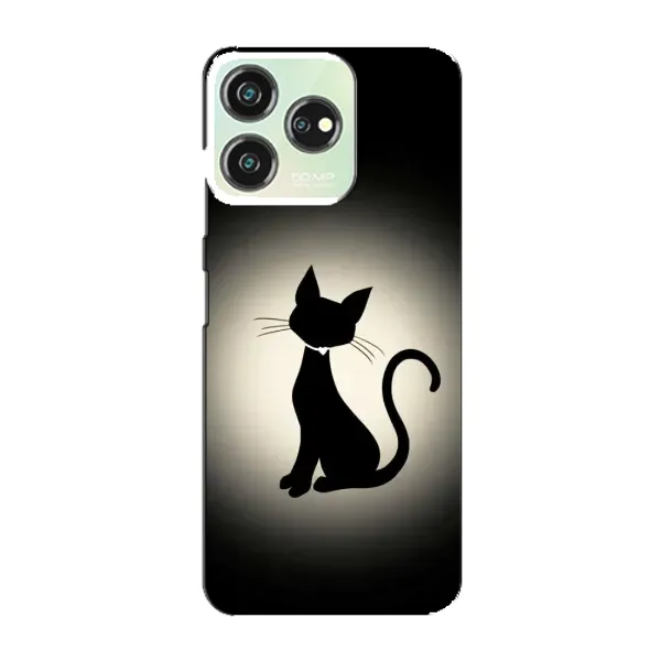 Чехол с принтом «Силуэт котика» для ZTE Blade V50 Design