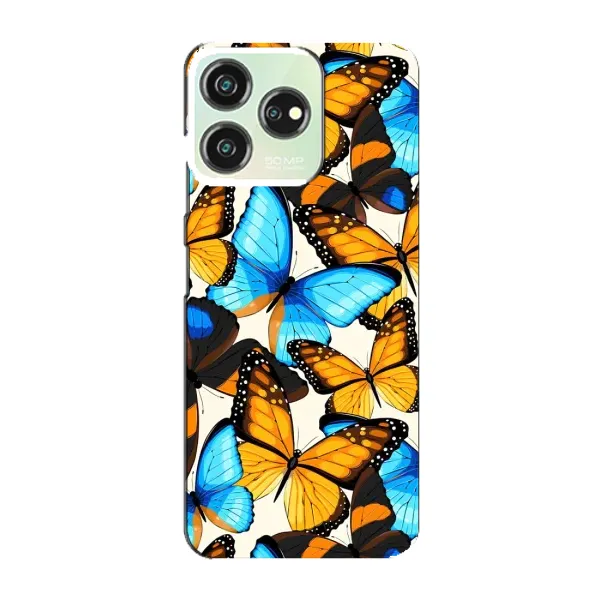 Чехол с принтом «Яркие бабочки» для ZTE Blade V50 Design