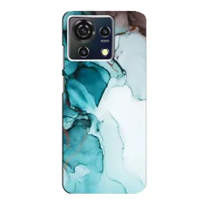 Чохол для ZTE Blade V50 Vita - з принтом (Дизайнерські) (AlphaPrint) (Бірюзовий мрамор)
