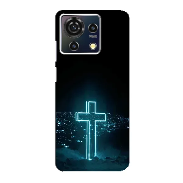 Чехол с принтом «Крест и город» для ZTE Blade V50 Vita