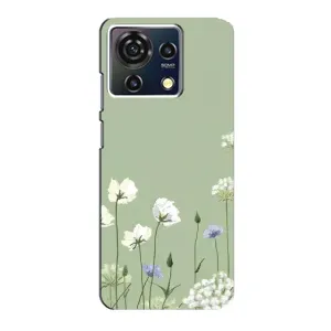 Чохол з квітковим принтом на ZTE Blade V50 Vita (Квіти на зеленому)