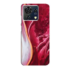 Чохол для ZTE Blade V50 Vita - з принтом (Дизайнерські) (AlphaPrint) (Мрамор червоний)