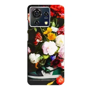 Брендновые Чехлы для ZTE Blade V50 Vita - (PREMIUMPrint) (Nike цветы)