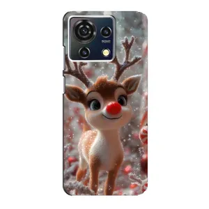 Яркий чехол для ZTE Blade V50 Vita с Зимними Оленятами