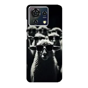 Чохол з принтом стильні тварини для ZTE Blade V50 Vita (Овечка в окулярах)