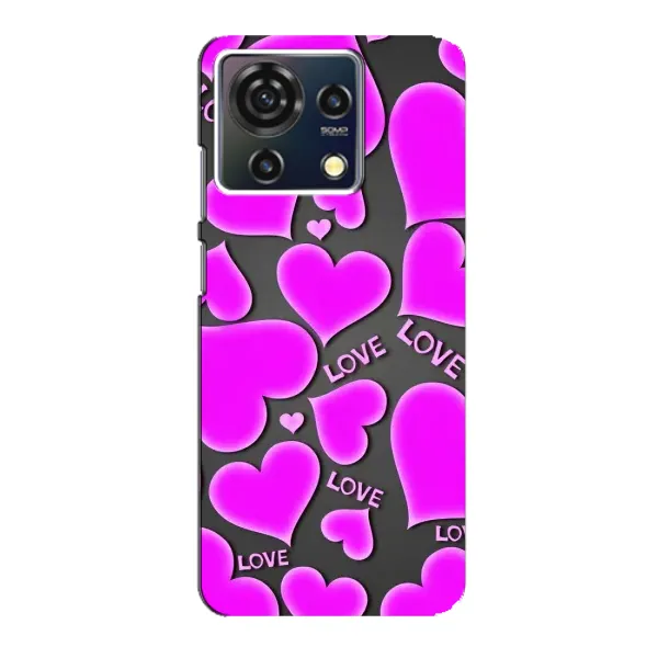 Чехол с принтом «Pink hearts» для ZTE Blade V50 Vita Чехол с принтом «Pink hearts» для ZTE Blade V50 Vita
