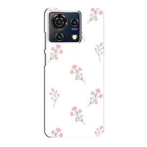 Чохол з квітковим принтом на ZTE Blade V50 Vita (Рожеві квіти)