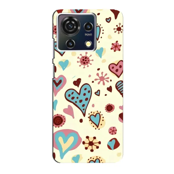 Чехол с принтом «Сердечки» для ZTE Blade V50 Vita Чехол с принтом «Сердечки» для ZTE Blade V50 Vita