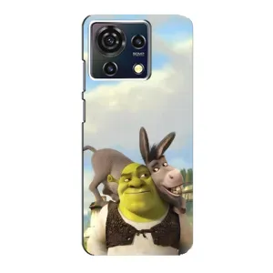 Чехол с мультфильмом Шрек на ZTE Blade V50 Vita (Шрек и Осел)