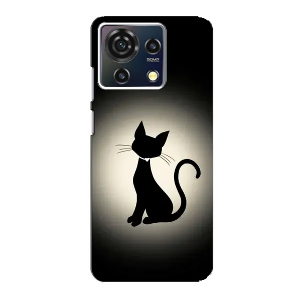 Чехол с принтом «Силуэт котика» для ZTE Blade V50 Vita