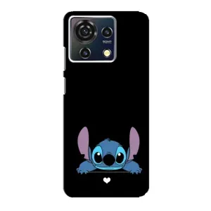 Чехол с принтом Стич на ZTE Blade V50 Vita (Стич на черном)
