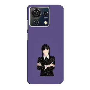 Чехлы Венсдей на ZTE Blade V50 Vita Уэнсдей (AlphaPrint) (Уэнздей в черном)