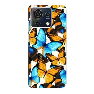 Чохол з принтом для ZTE Blade V50 Vita - (Прикольні) (AlphaPrint) (Яскраві метелики)