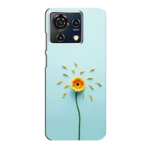 Чохли з квітами для ZTE Blade V50 Vita (VPrint) (Жовта квітка)