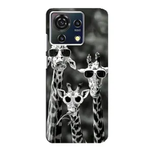 Чехол с принтом «Жирафы в очках» для ZTE Blade V50 Vita
