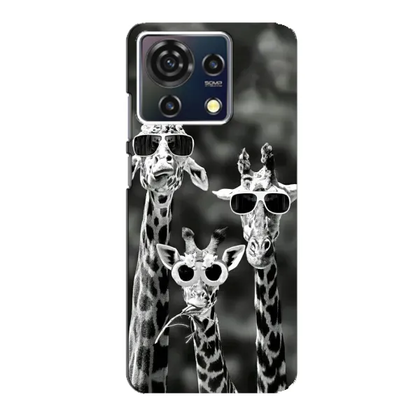 Чехол с принтом «Жирафы в очках» для ZTE Blade V50 Vita