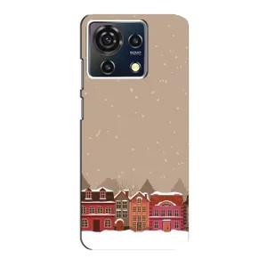 Новогодние, Праздничные Чехлы для ZTE Blade V50 Vita - 2024 год (Зимний город)