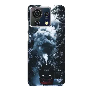 Новогодние, Праздничные Чехлы для ZTE Blade V50 Vita - 2024 год (Зимний поезд)