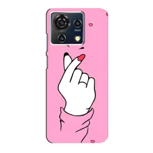 Чехол с принтом для ZTE Blade V50 Vita (AlphaPrint - Знак сердечка)