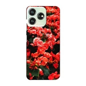 Чехлы с Цветами для ZTE Blade V50 (VPrint) (Цветы красные)