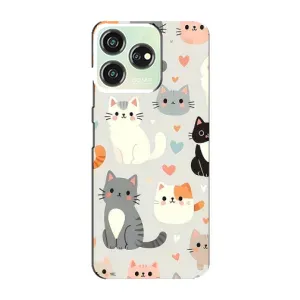 Чехол с рисунком кот на ZTE Blade V50 (Коллаж котов)