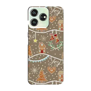 Новогодние, Праздничные Чехлы для ZTE Blade V50 - 2024 год (Новогодние пряники)