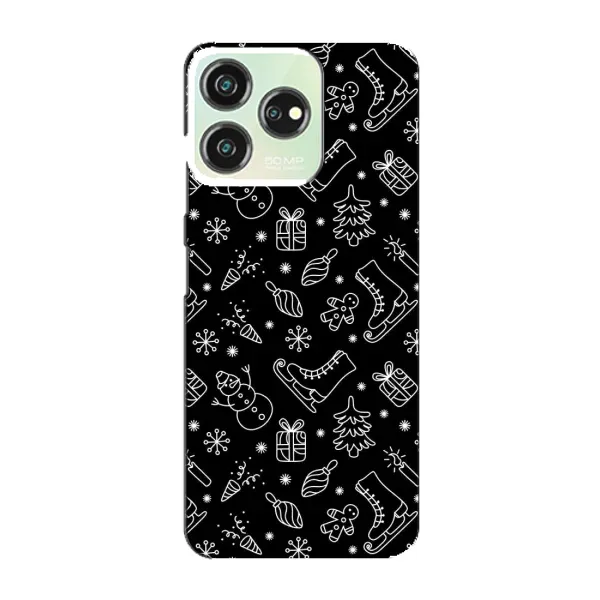 Чехол с принтом «Новогодний фон» для ZTE Blade V50