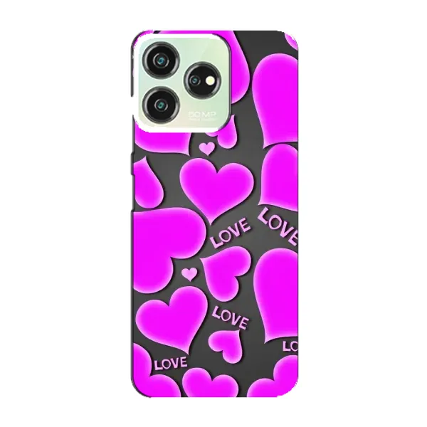 Чехол с принтом «Pink hearts» для ZTE Blade V50 Чехол с принтом «Pink hearts» для ZTE Blade V50