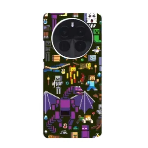 Чехол Майнкрафт на ZTE Blade V70 Max (AlphaPrint) Minecraft (Коллаж Майнкрафт)