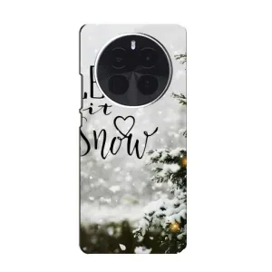 Новогодние, Праздничные Чехлы для ZTE Blade V70 Max - 2024 год (Let it snow)