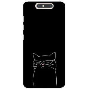Чехол с рисунком кот на ZTE Blade V8 (Равнодушный кот)