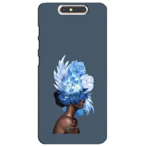 Чехлы (ART) Цветы на ZTE Blade V8 (VPrint) (Цветы на голове)