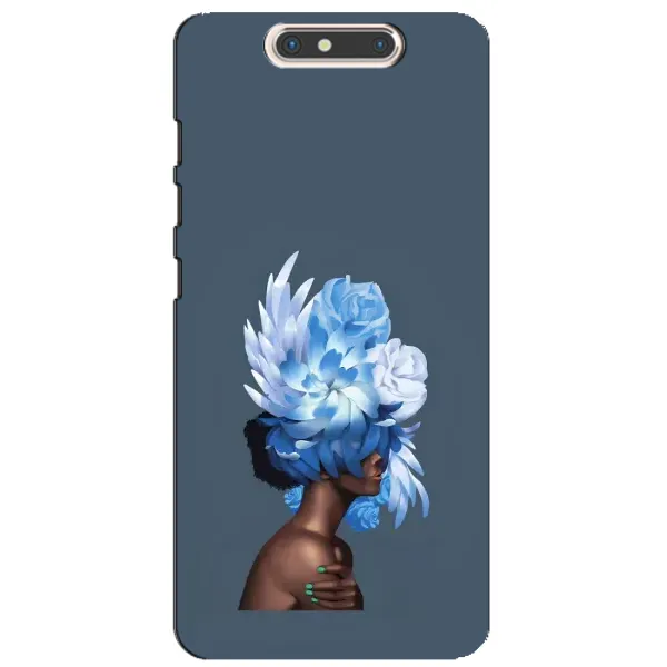 Чехол с принтом «Цветы на голове» для ZTE Blade V8
