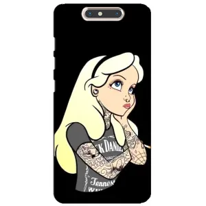Чехол с печатью для ZTE Blade V8 - (Мода) (AlphaPrint) (Девочка в тату)