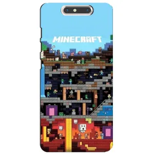 Чехол Майнкрафт на ZTE Blade V8 (AlphaPrint) Minecraft (фон Minecraft)