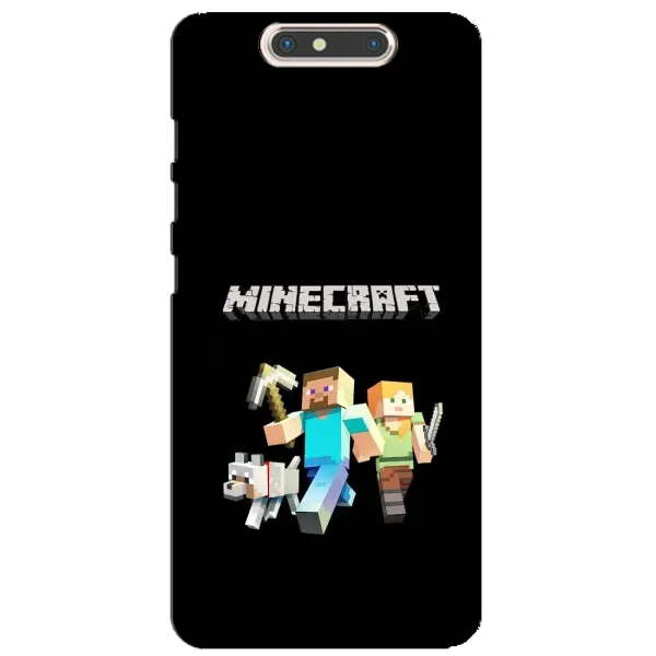 Чохол з принтом «герої Minecraft» для ZTE Blade V8