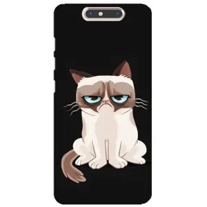 Чехол с принтом для ZTE Blade V8 (AlphaPrint) Модные коты (Грустный кот)