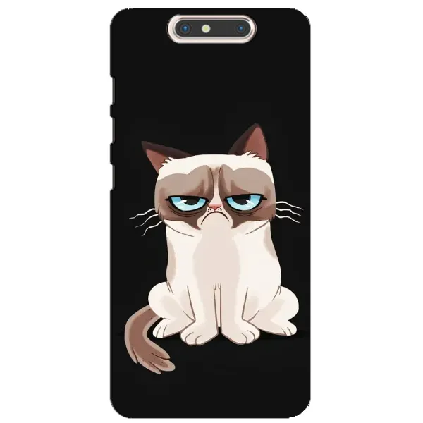 Чехол с принтом «Грустный кот» для ZTE Blade V8