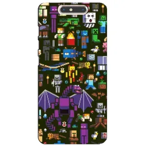 Чехол Майнкрафт на ZTE Blade V8 (AlphaPrint) Minecraft (Коллаж Майнкрафт)