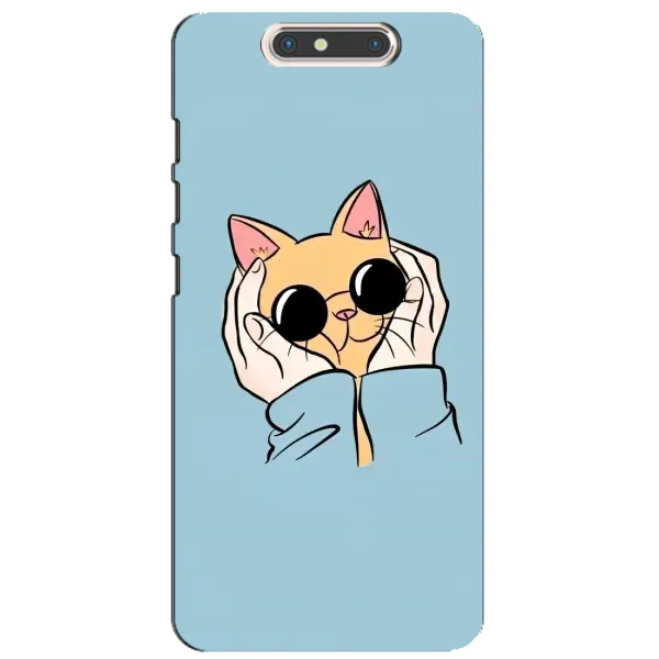 Чехол с принтом «Котик в очках» для ZTE Blade V8