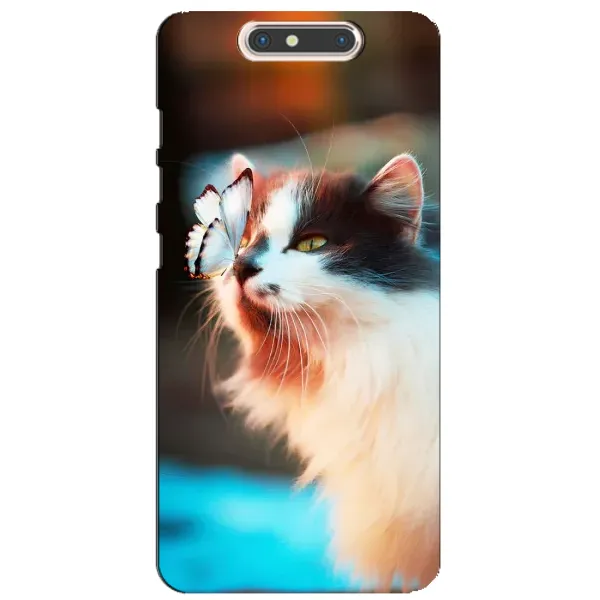 Чехол с принтом «Котик с бабочкой» для ZTE Blade V8