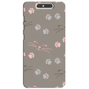 Чехол с рисунком кот на ZTE Blade V8 (Лапы и усы)