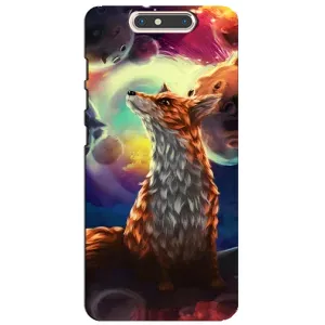Чехлы с картинкой Лисички для ZTE Blade V8 (VPrint) (Лисица в космосе)