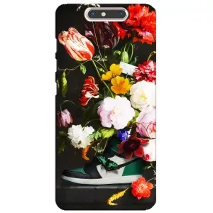 Брендновые Чехлы для ZTE Blade V8 - (PREMIUMPrint) (Nike цветы)