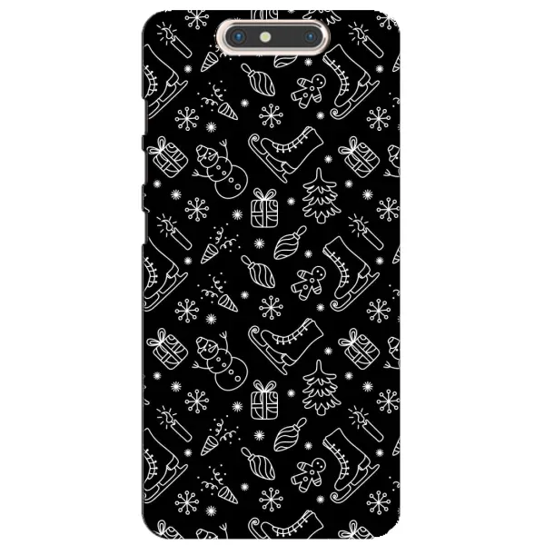 Чехол с принтом «Новогодний фон» для ZTE Blade V8 Чехол с принтом «Новогодний фон» для ZTE Blade V8