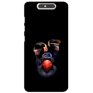 Чехол с Обезьянами ZTE Blade V8 - (AlphaPrint) (Три обезьяны)