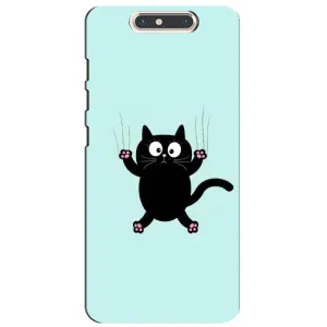 Чехол с принтом для ZTE Blade V8 (AlphaPrint) Модные коты (Падающий кот)