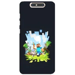 Чехол Майнкрафт на ZTE Blade V8 (AlphaPrint) Minecraft (персонажи Minecraft)