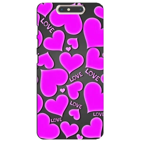 Чохол з принтом «Pink hearts» для ZTE Blade V8 Чохол з принтом «Pink hearts» для ZTE Blade V8
